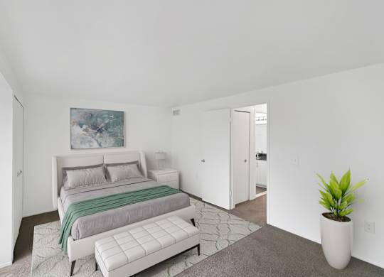 Bedroom With Closet at The Village of Hyde Park, Detroit