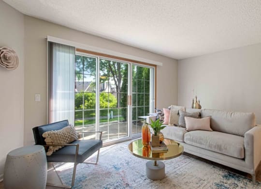 Model Living Room at Seasons Villas, Woodbury, Minnesota