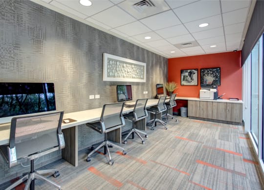 The business center at The Pavilion, Detroit, Michigan