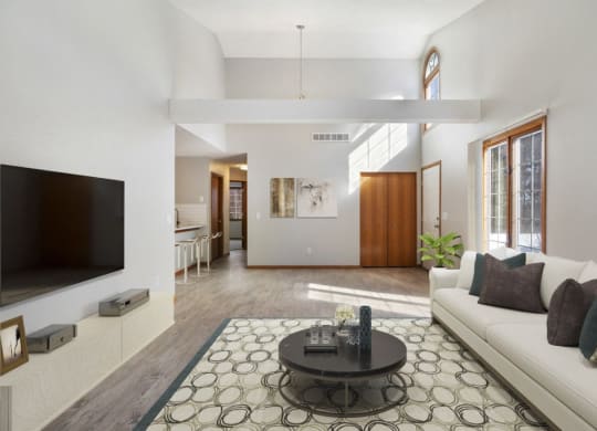 Living Room With TV at Seasons Villas, Woodbury, MN, 55125