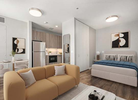Airy and Bright Modern Living Room at Thrive Exchange, Illinois