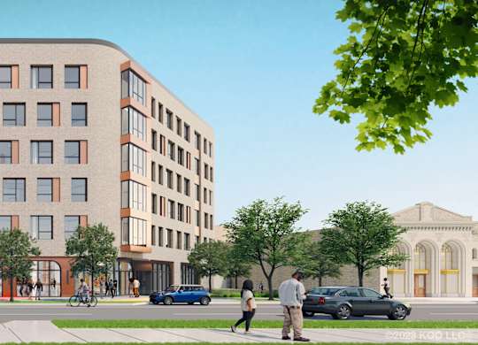 Community Exterior and Green Walkways at Thrive Exchange, Chicago, IL, Illinois