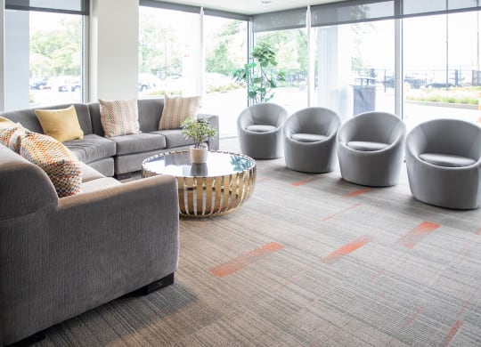 Community lounge area at The Pavilion, Detroit, MI, 48207