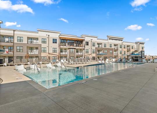 Outdoor Pool View at Views at Flowers, Clayton, 27527