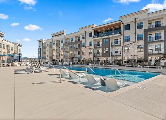 Large Outdoor Pool View at Views at Flowers, Clayton, North Carolina