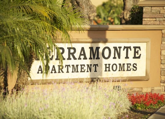 terramonte sign in exterior at Terramonte Apartment Homes, Pomona, CA, 91767
