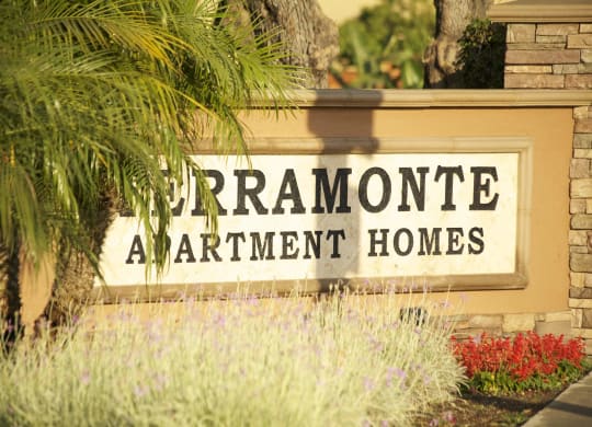 terramonte sign in exterior at Terramonte Apartment Homes, Pomona, CA, 91767