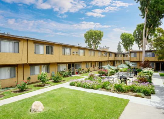 Front Garden at La Puente Garden Apts, La Puente, CA 91744