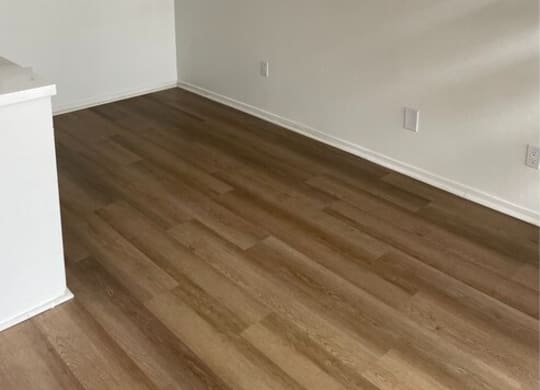 an empty room with a ceiling fan at Fiesta Apts, Lompoc, CA 93436