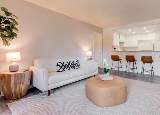a living room with a couch and a coffee table at Alosta Place, Azusa, CA, 91702