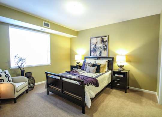 Master Bedroom at Victoria Park and V2 Apartments, St. Paul, MN, 55102