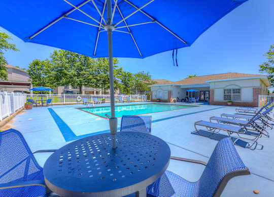 Shimmering Swimming Pool at Parham Pointe Apartments in Little Rock, AR