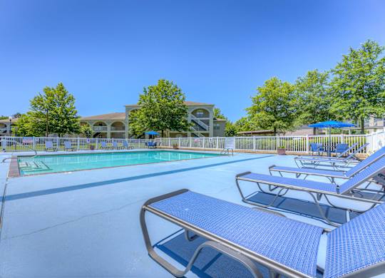 Shimmering Swimming Pool at Parham Pointe Apartments in Little Rock, AR