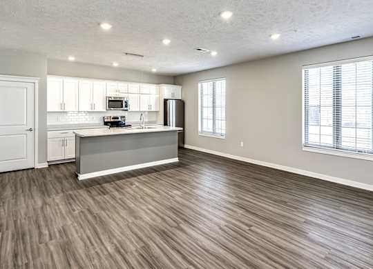 Kitchen at Deerfield Apartments and Chateaus in Fremont, NE