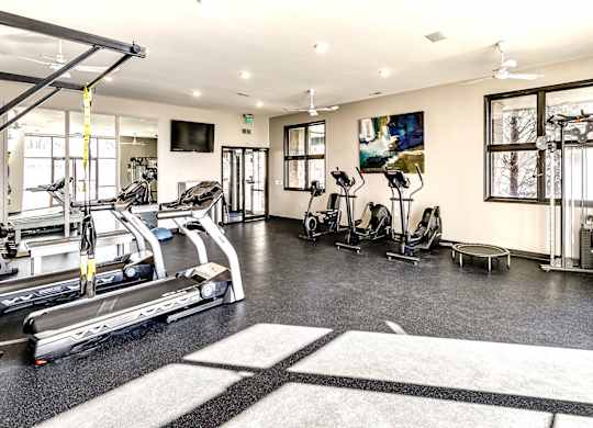 Fitness Center at Deerfield Apartments and Chateaus in Fremont, NE