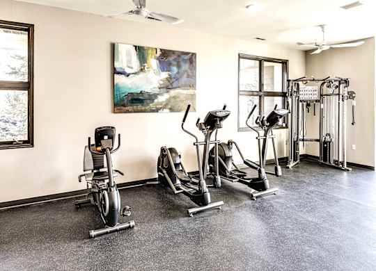 Fitness Center at Deerfield Apartments and Chateaus in Fremont, NE