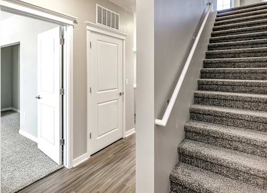 Stairwell at Deerfield Apartments and Chateaus in Fremont, NE