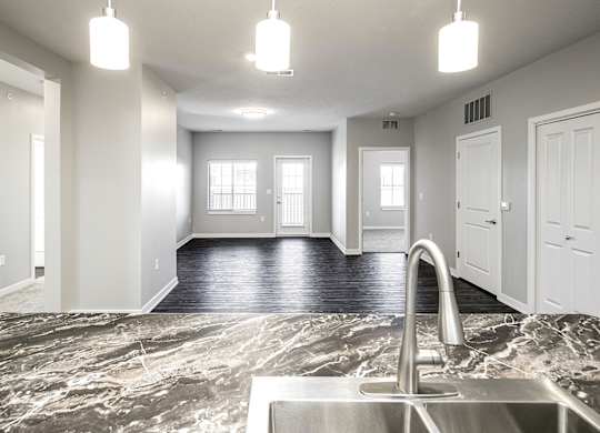 Kitchen at Deerfield Apartments and Chateaus in Fremont, NE