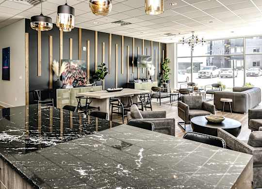 Community clubhouse at Edge 204 in Omaha, NE
