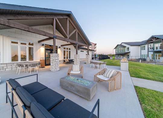 Outdoor fire pit at The Boulevard in Joplin, MO