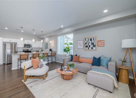Model living room at The Boulevard in Joplin, MO