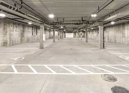 Parking garage at The Trails at North Streams in Omaha, NE