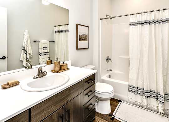 Modern bathroom at The Trails at North Streams in Omaha, NE