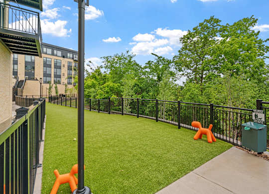 The outdoor dog run at Lilia in Lilydale, MN 55118