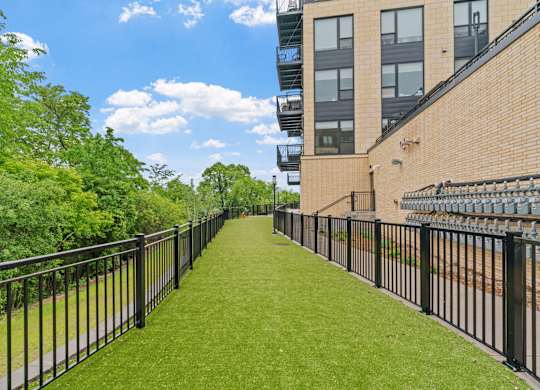 The outdoor dog run at Lilia in Lilydale, MN 55118