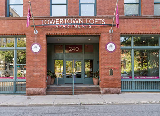 Exterior of Lowertown Lofts in Lowertown Saint Paul, MN 55101