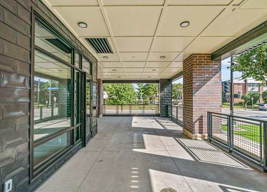 Front Porch Area at Expo Apartments, Minneapolis, MN