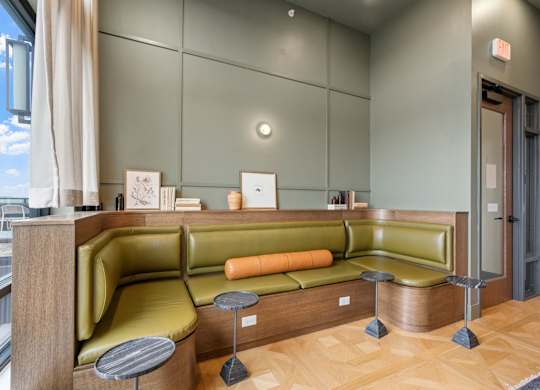 The Parlour, a reservable community room at Lilia in Lilydale, MN 55118