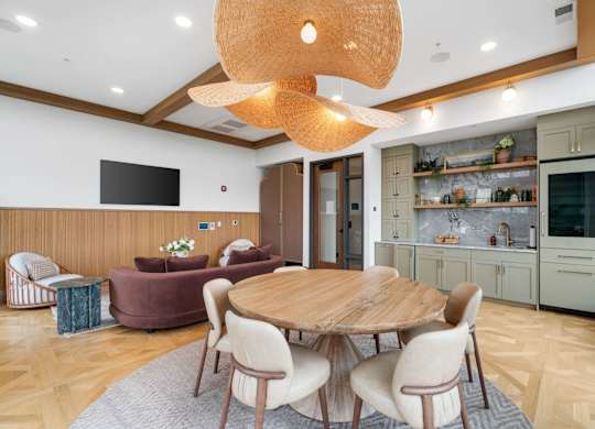 The Tea Room, a reservable community room at Lilia in Lilydale, MN 55118
