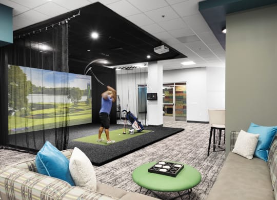 Golf Simulator at Kellogg Square, Minnesota, 55101