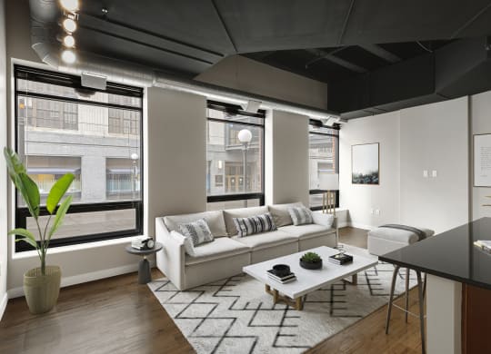 Living Area Interior at Kellogg Square, St. Paul, 55101