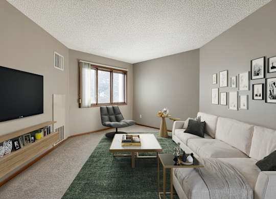 Living Room With TV at MacLaren Hill, St. Paul, MN
