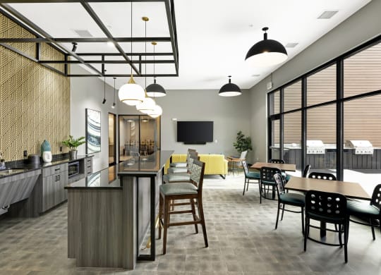 Community cafe and lounge  at Villages on McKnight, St. Paul, MN