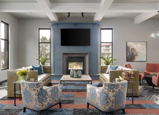 Cozy fireplace - Villages on McKnight  at Villages on McKnight, St. Paul, MN, 55119