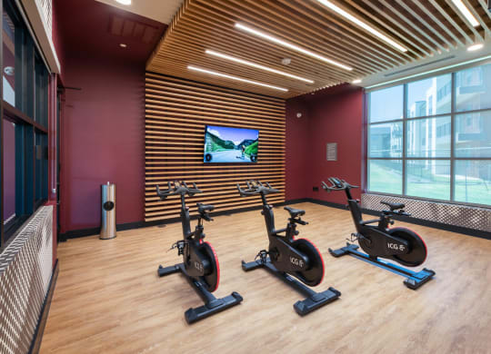 Corsair Apartments Fitness Center with Spin Bikes