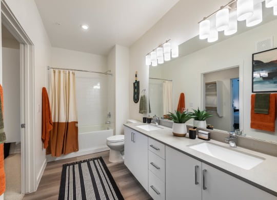 Corsair Apartments Bathroom with Double Vanity