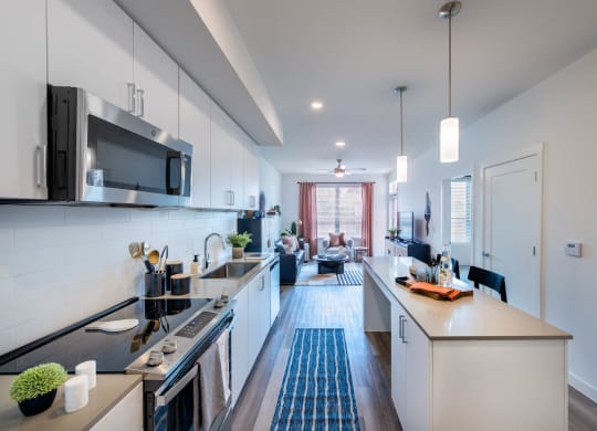 Corsair Apartments Kitchen with Island