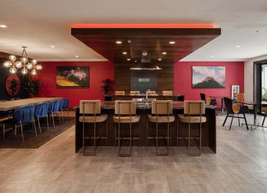 Tempo PDX Clubhouse Seating Bar