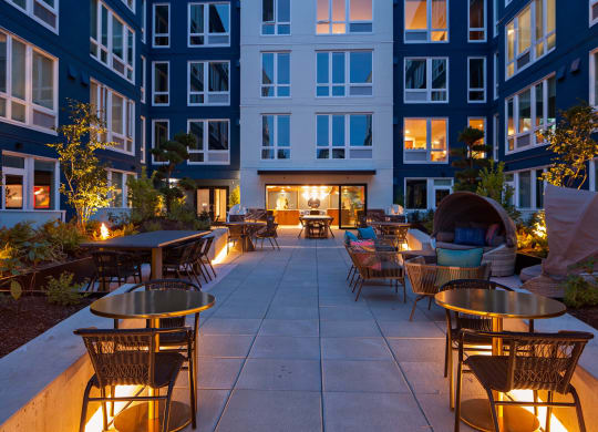 Tempo PDX Exterior Seating Areas