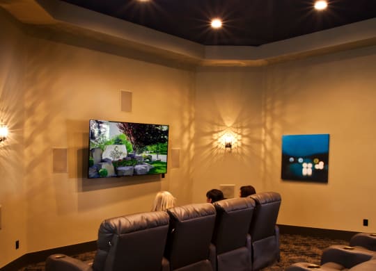 Grandridge Place Apartments Media Room with Theater Seating