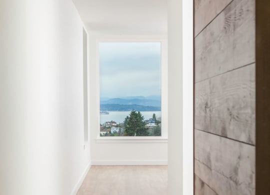 Puget Sound, Olympic and Cascade Mountains and Downtown Seattle Views