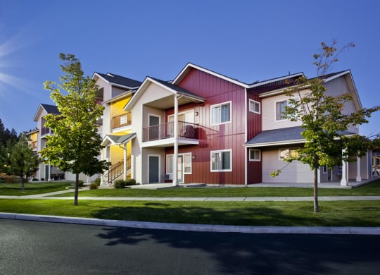 Pine Valley Ranch Apartments Building Exterior and Trees
