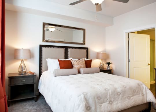 Pine Valley Ranch Apartments Model Bedroom and Ceiling Fan