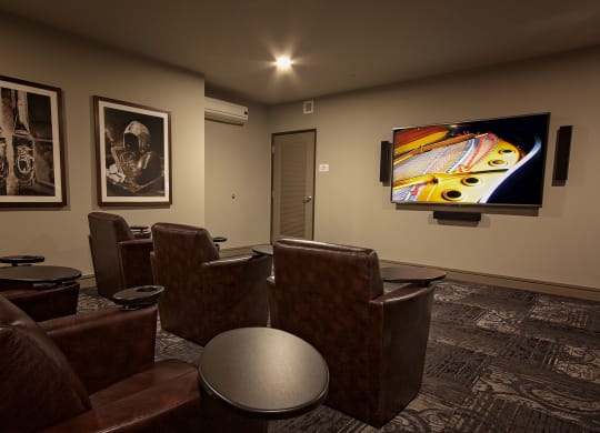 Portera at the Grove_Wilsonville  Theater room with surround sound