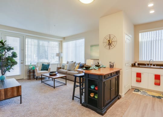 River House Apartments Dining Area and Living Room