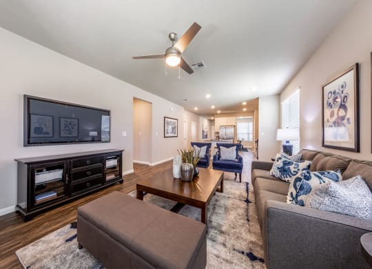 Rivers Edge Apartments Furnished Apartment Interior with Open Floor Plans